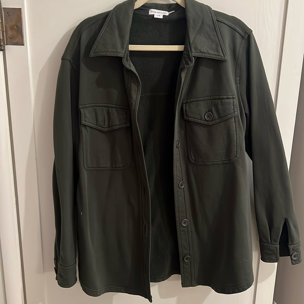 Army green good American shacket- worn once